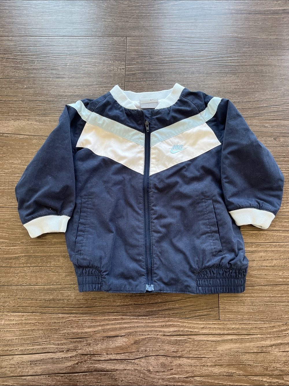 Nike Navy, White & Light Blue Baby Boy Zip Jacket Size 12-18 Month